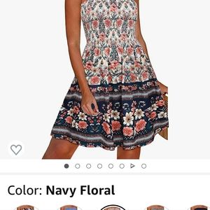 Navy floral cover up/ dress